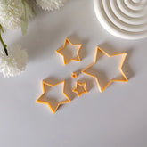Star Shape Clay Cutter Set – 5-Piece Nesting Star Cutters for Pottery